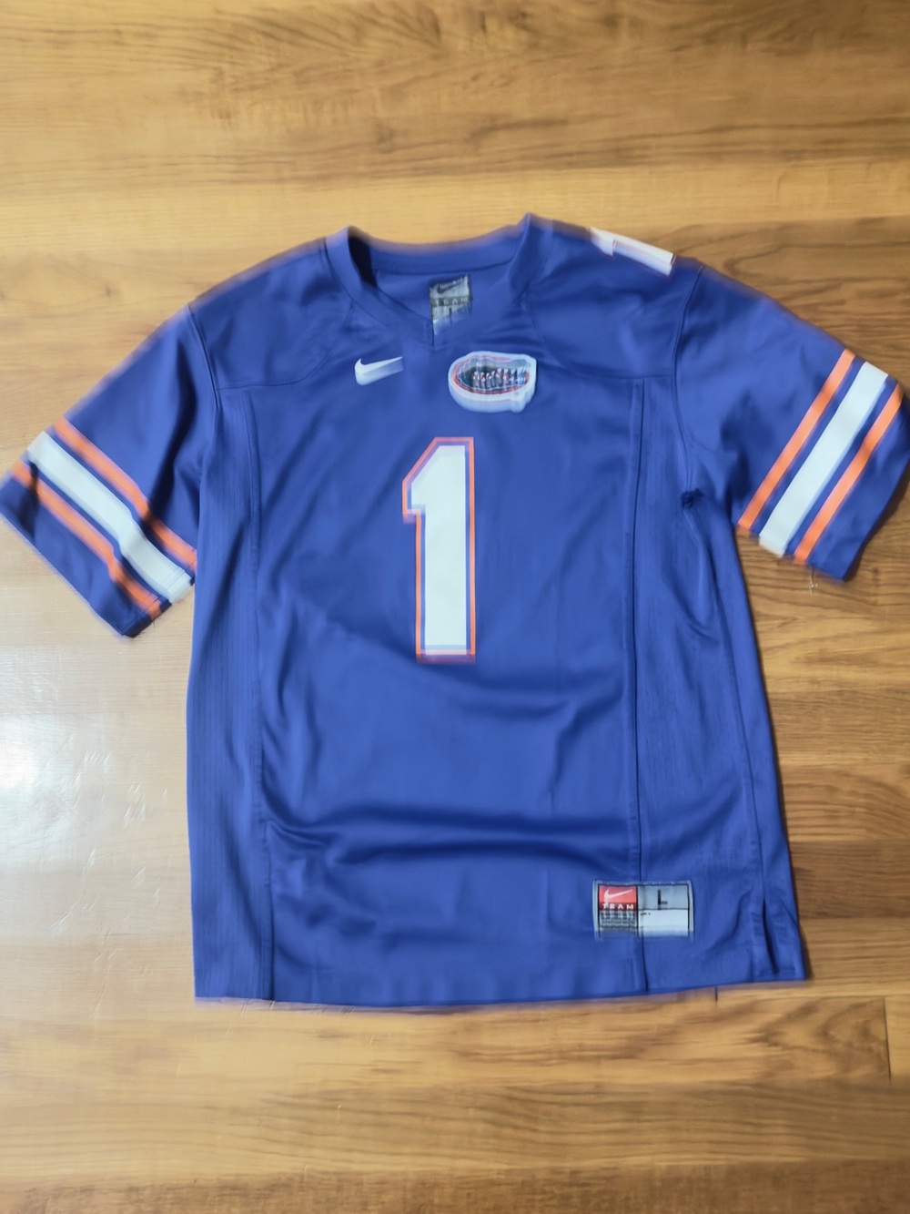 Nike Florida Gators #1 Football Jersey Youth Large Blue Orange NCAA